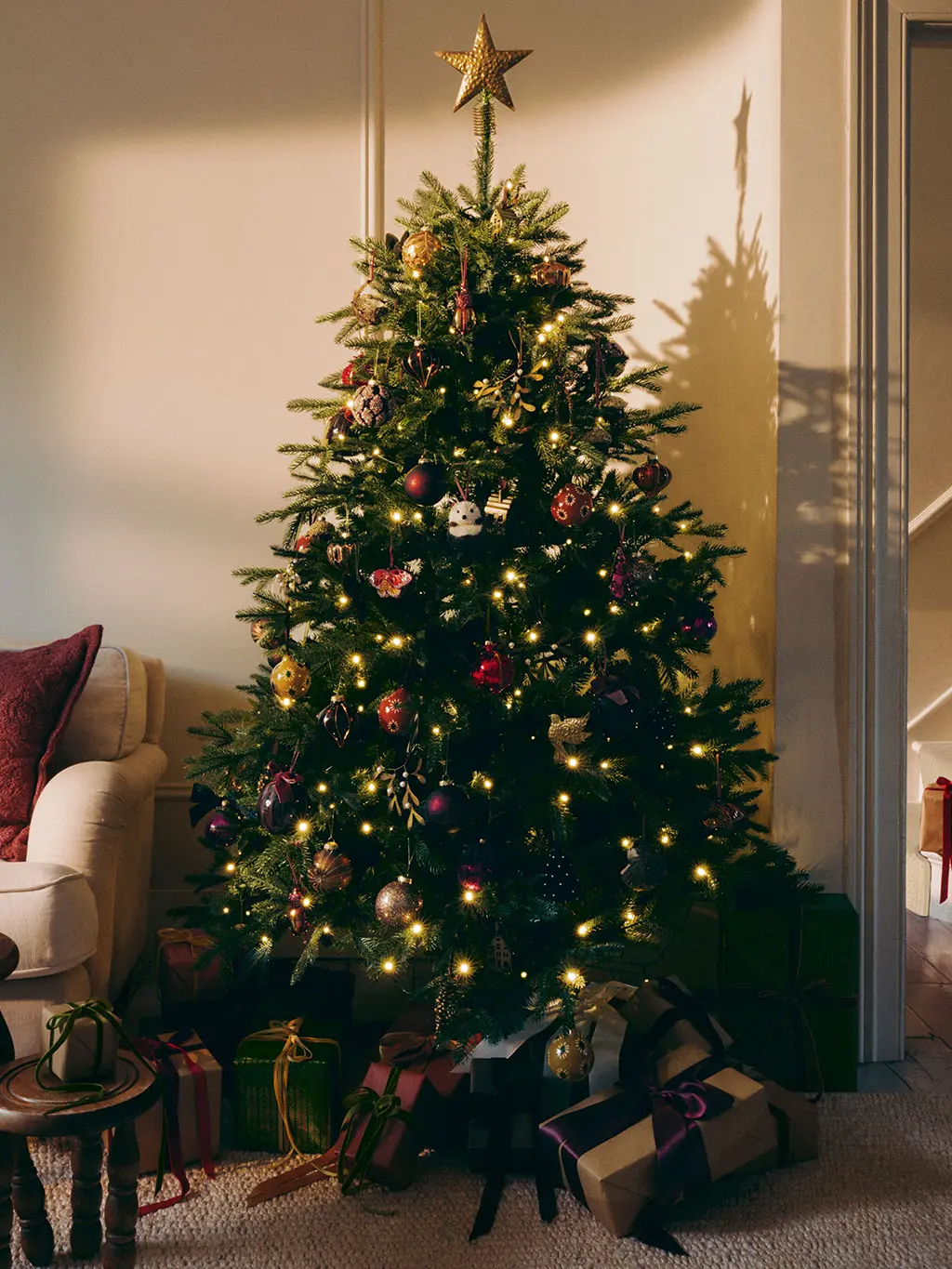 Christmas tree in living room