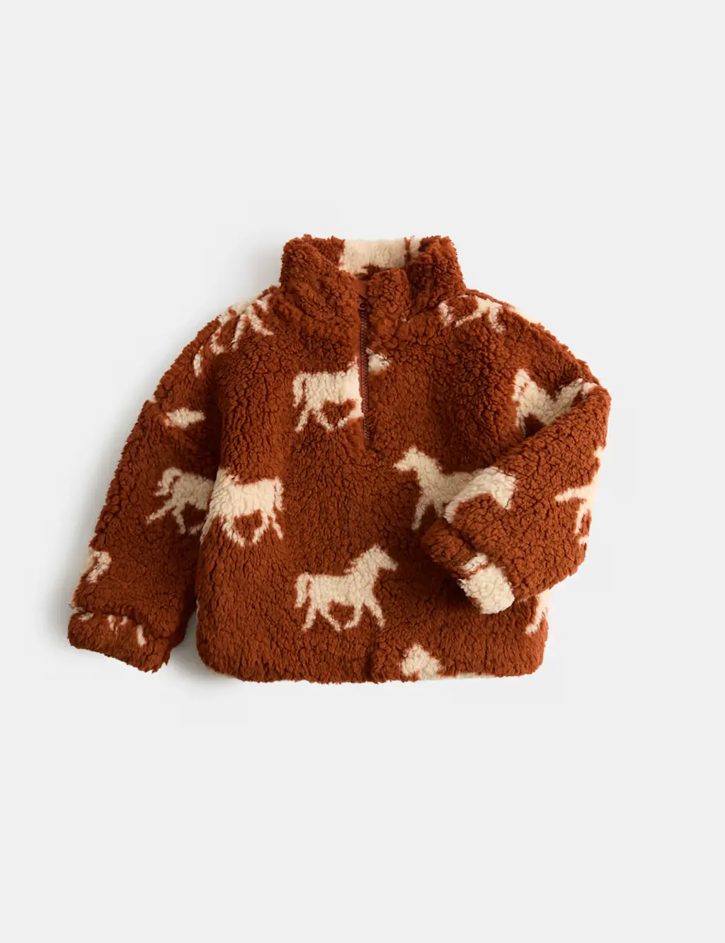 Horse Print Borg Jacket 