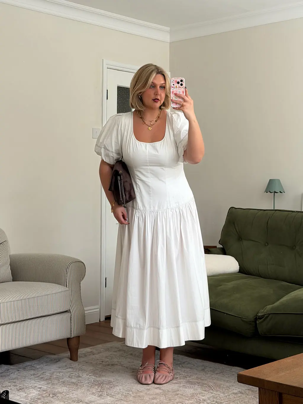 Woman in white dress