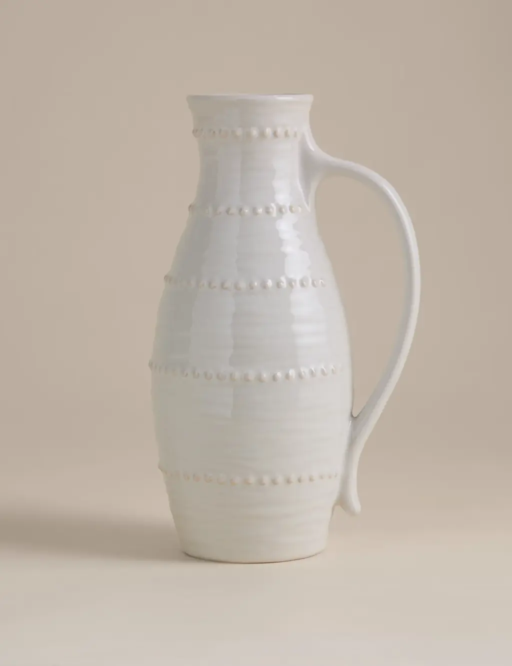 White ceramic jug