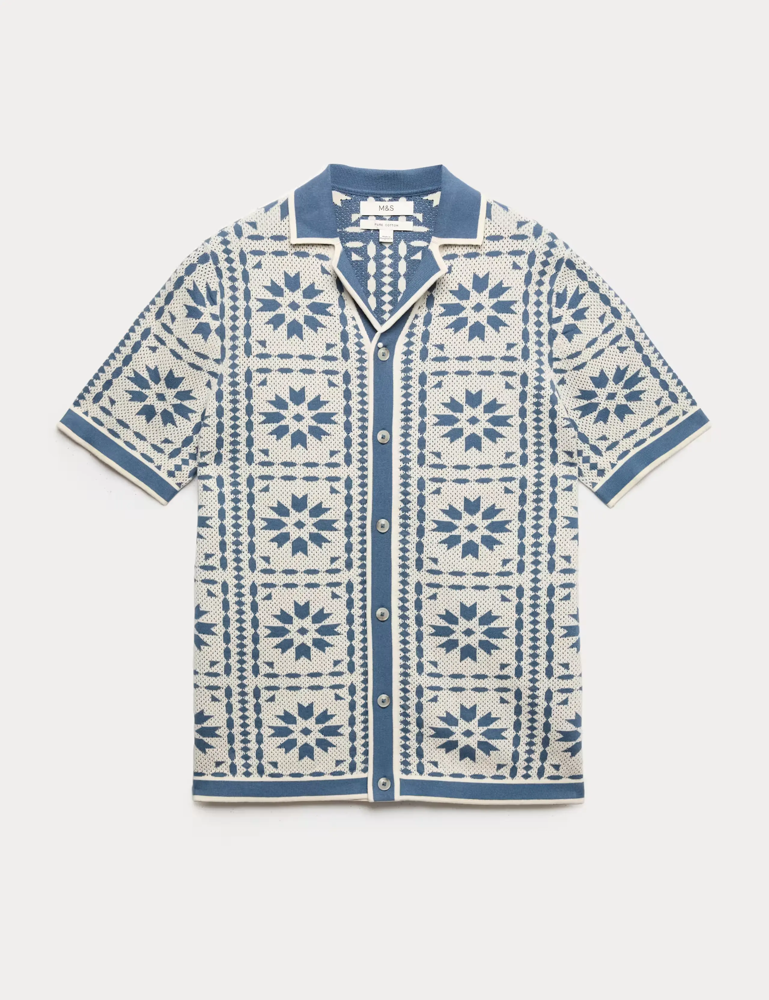 Blue mosaic shirt