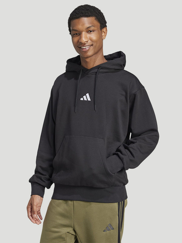men wearing black hoodie
