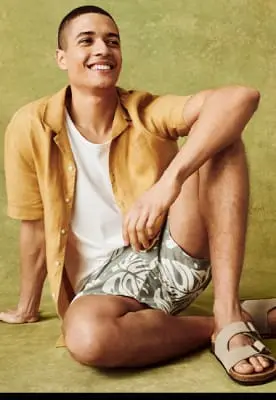 Man wearing summer shorts