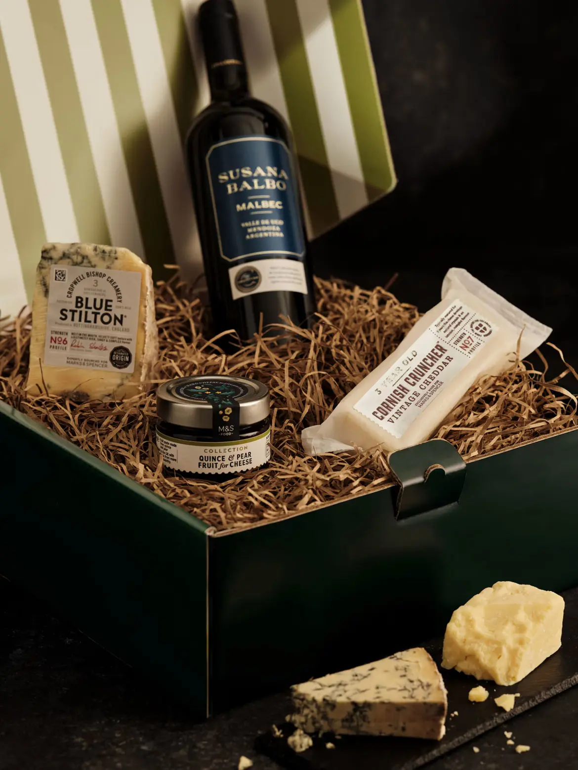 Cheese and wine hamper