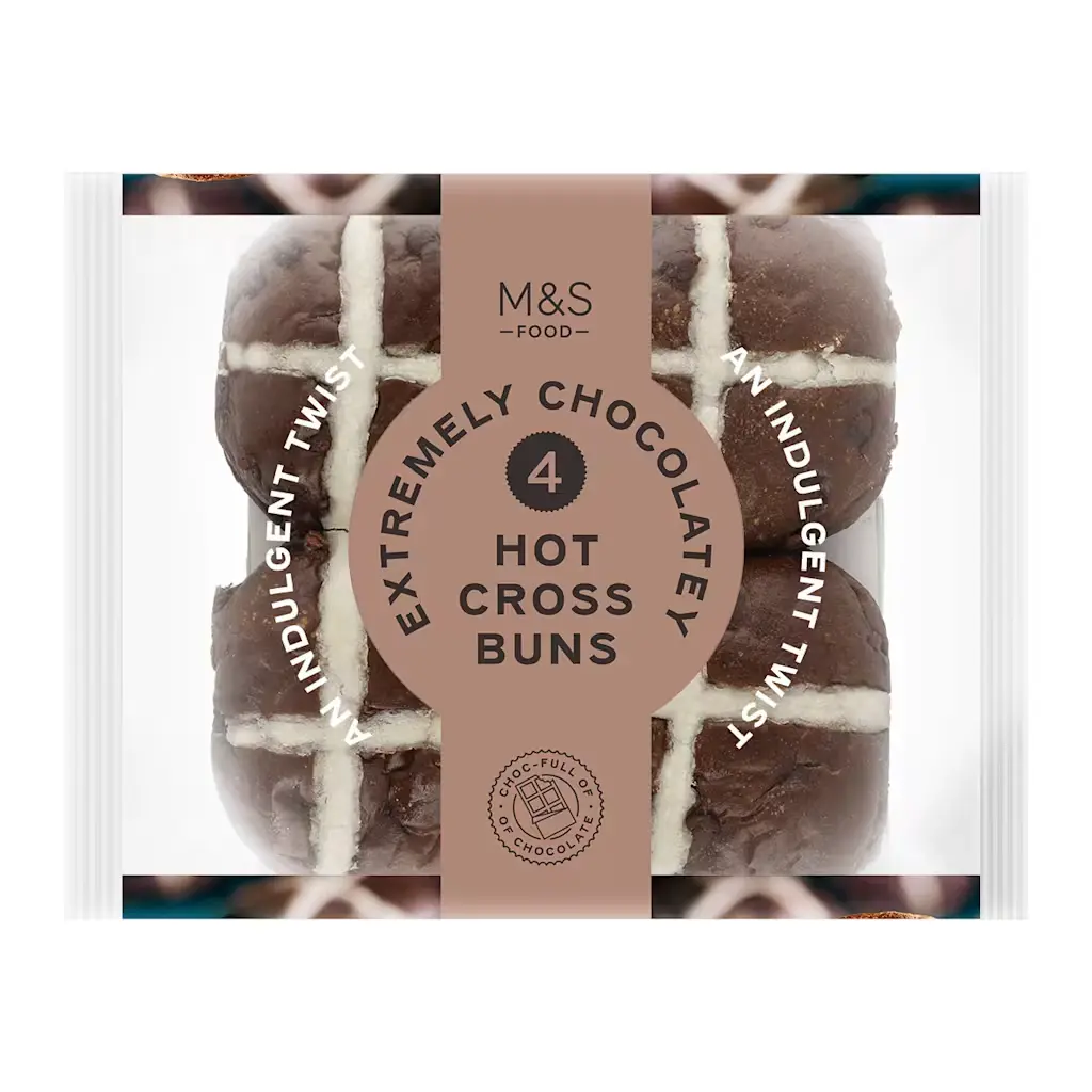 Extremely Chocolatey Hot Cross Buns