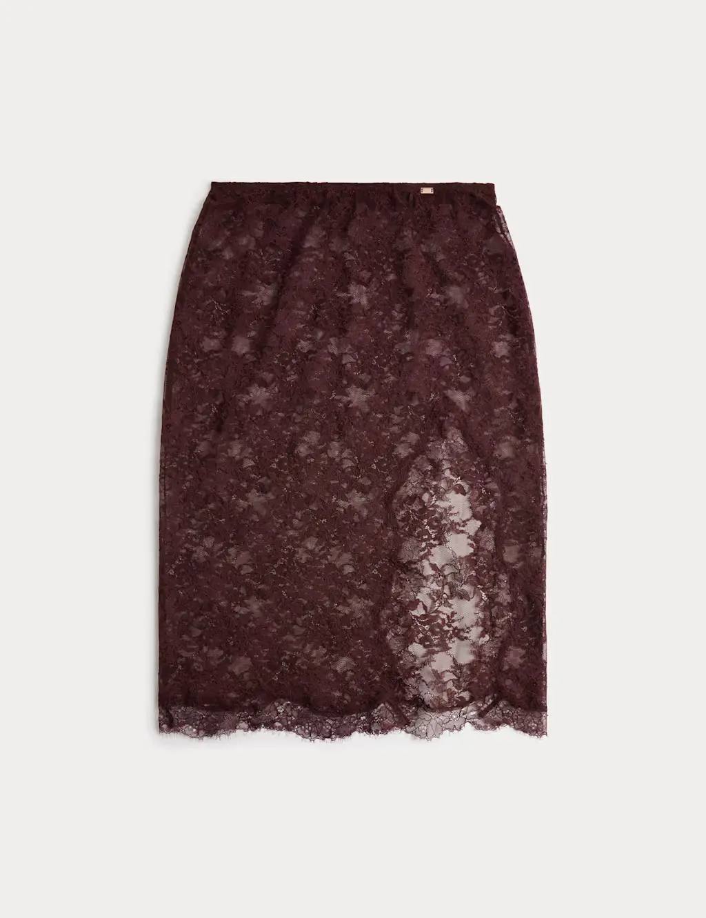Burgundy lace skirt