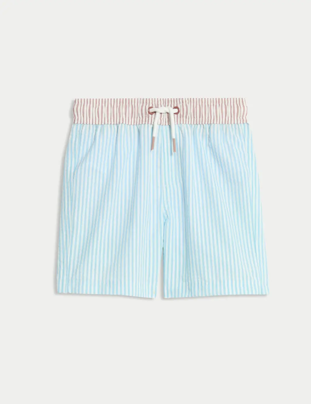 Two colour striped swim shorts for boys