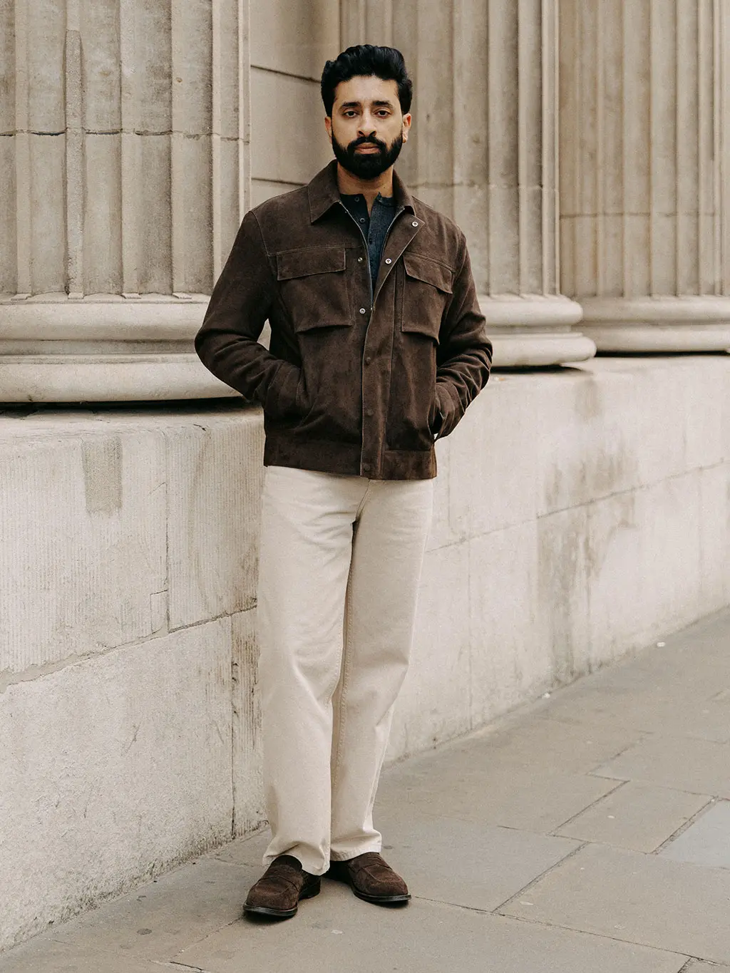 Gurj Sohanpal in brown jacket