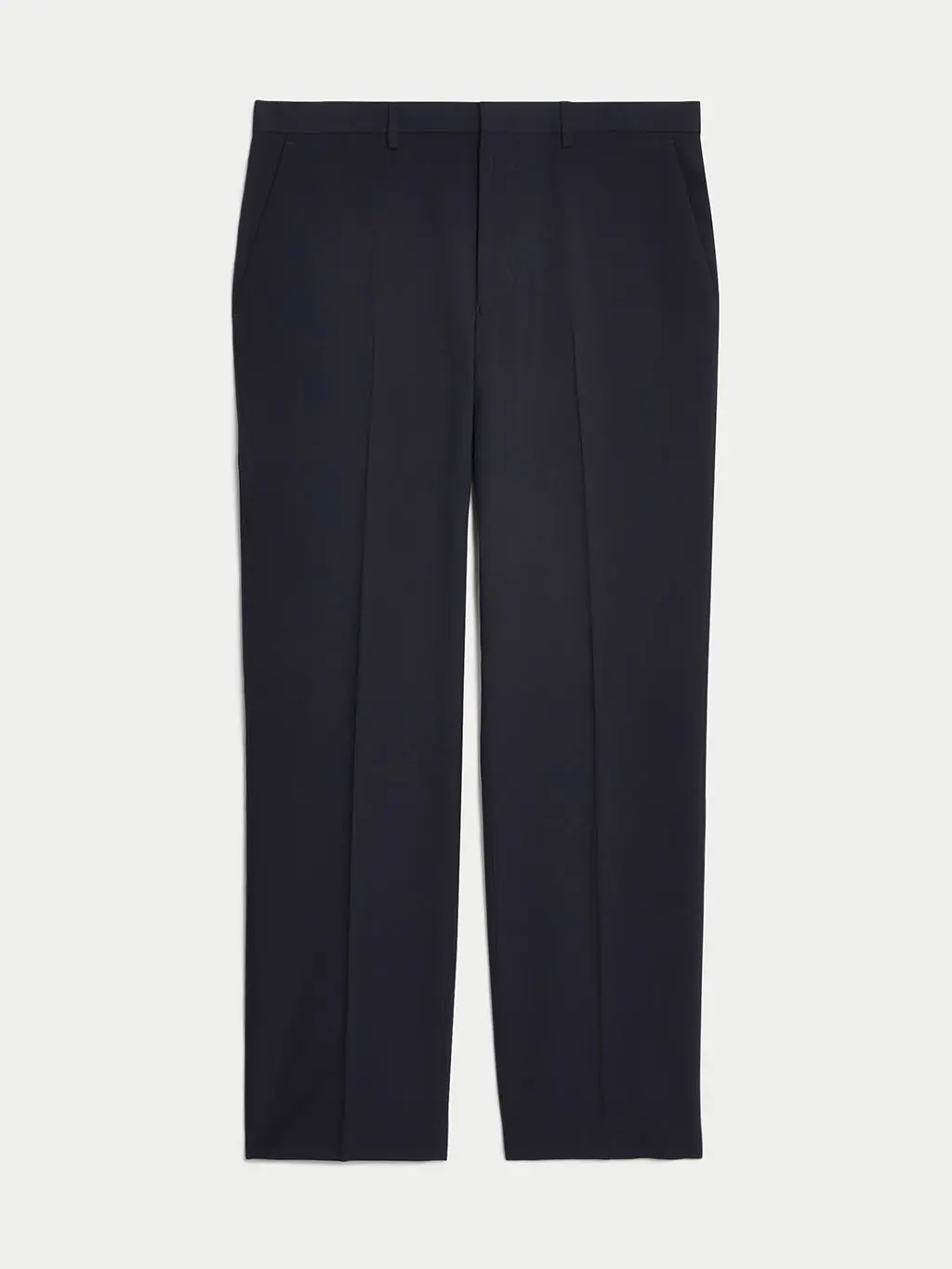 Navy regular-fit trousers