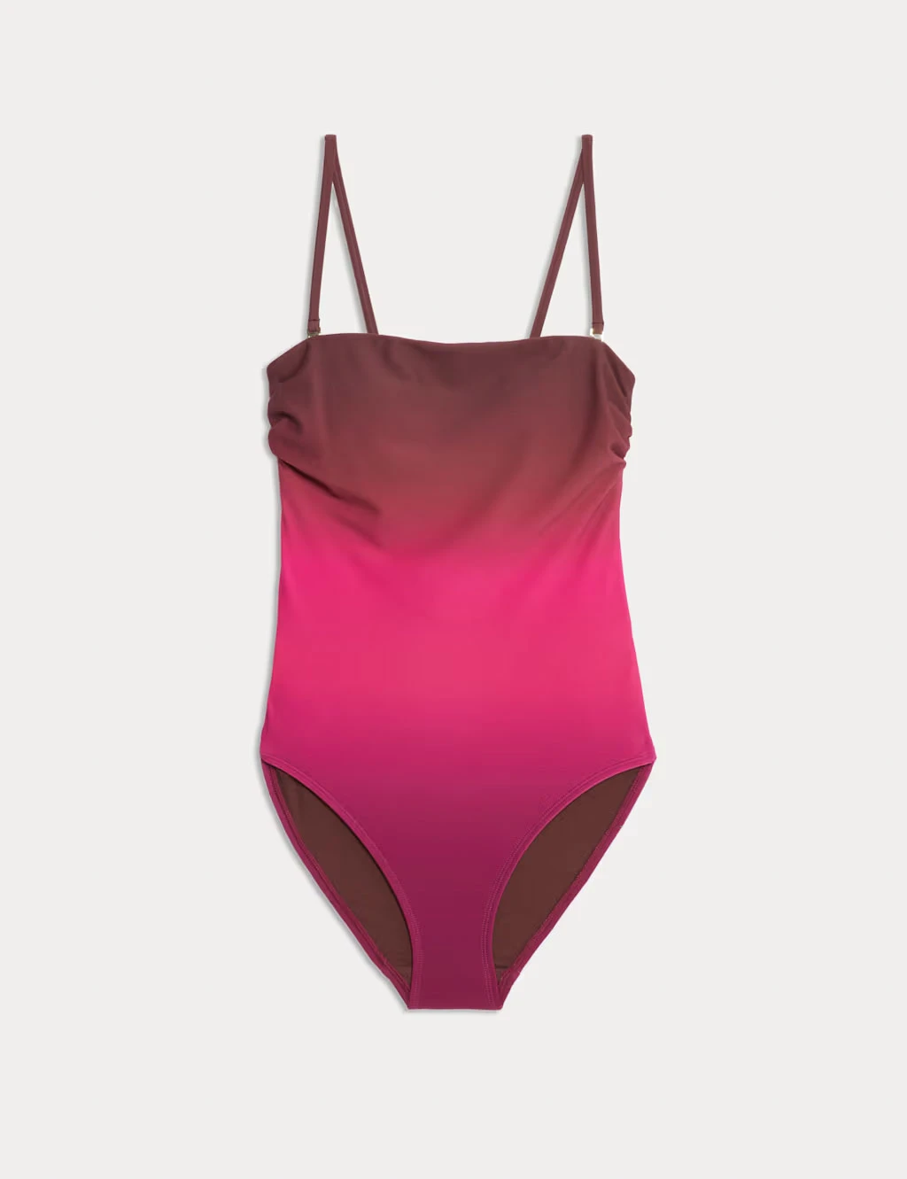 Pink two-tone swimsuit