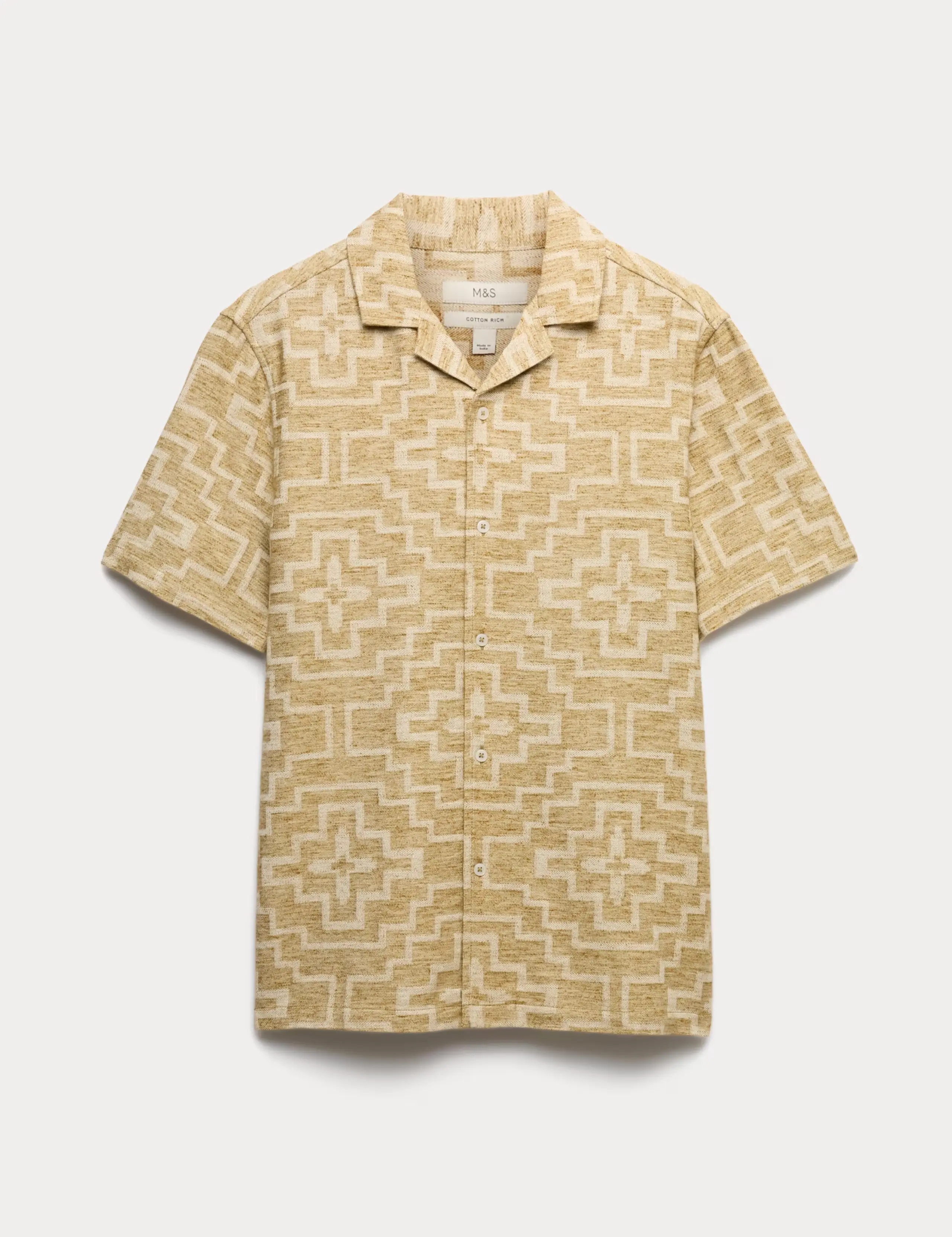 Short sleeve shirt in abstract print