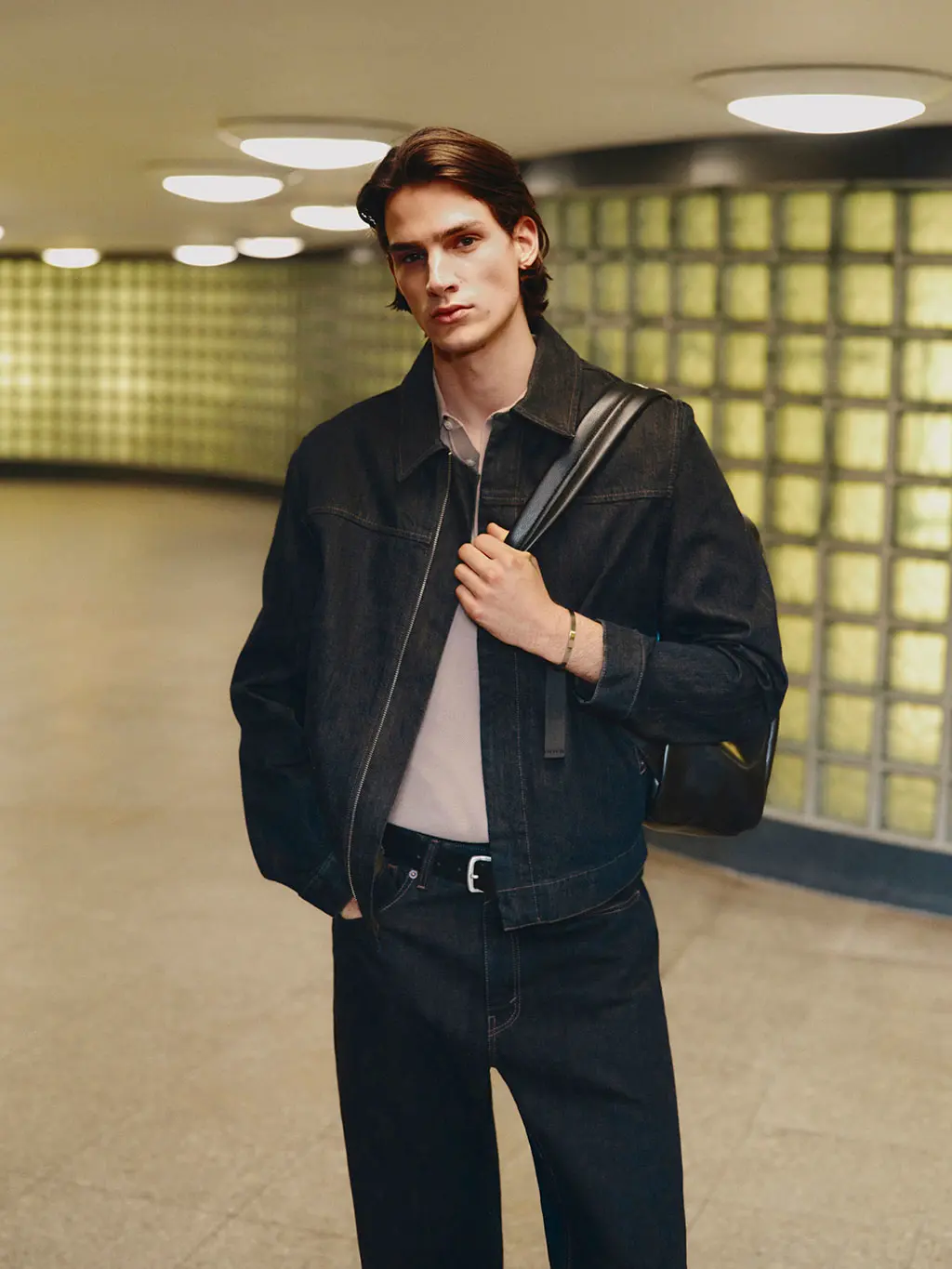 Man in denim jacket and jeans