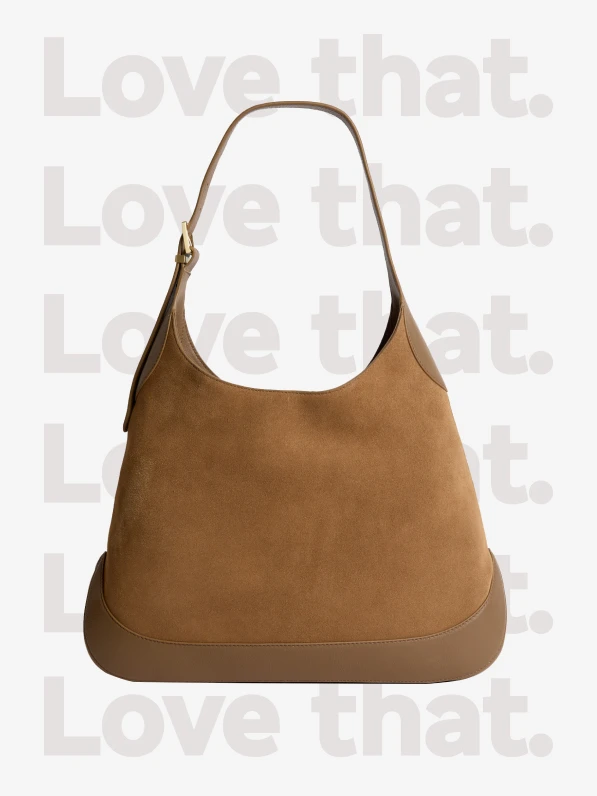 Tan suede tote bag by Autograph