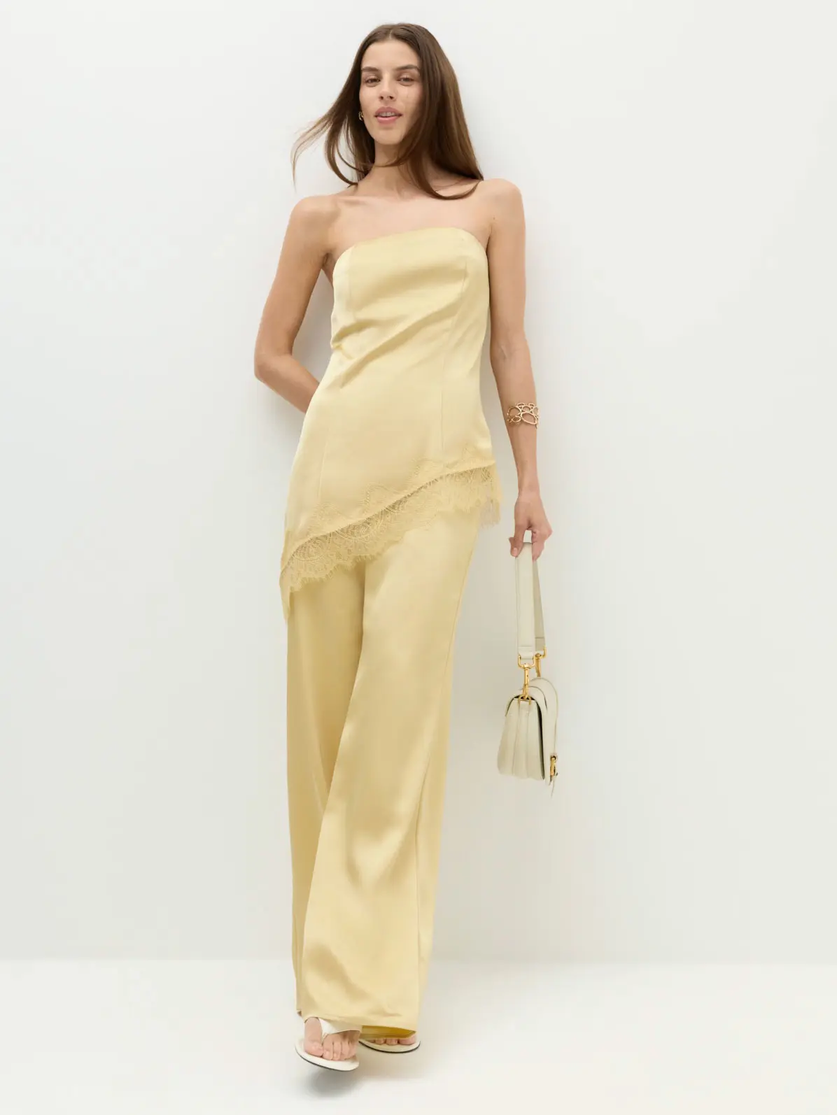 Woman wearing yellow outfit 