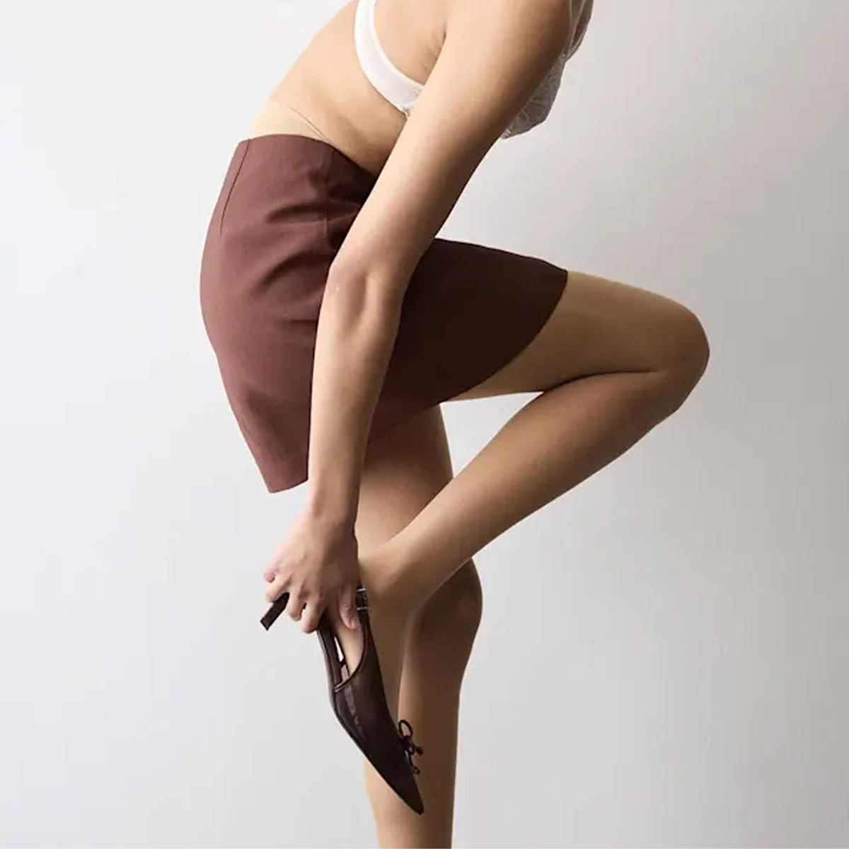 Woman wearing tights
