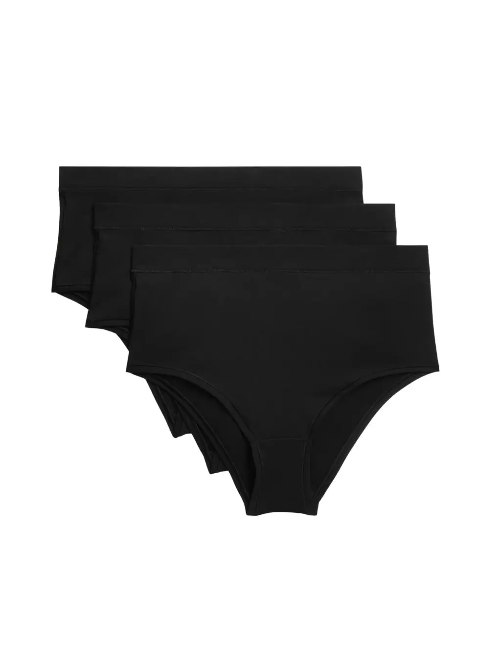 A three pack of black Brazilian stoma knickers