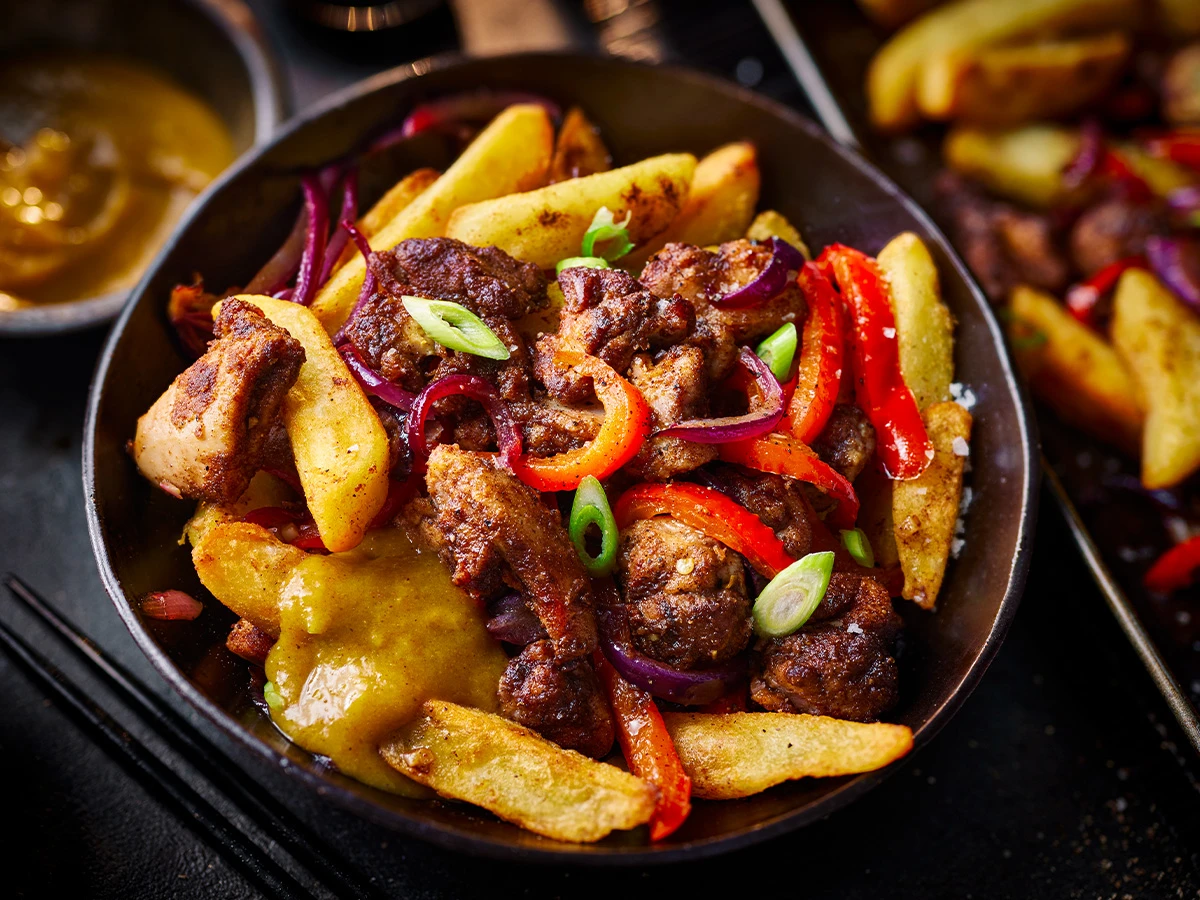 Chinese chicken and chips
