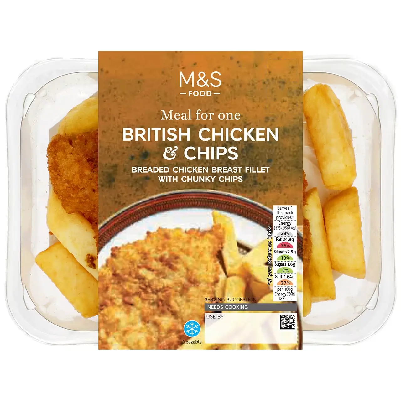 Meal for One British Chicken and Chips