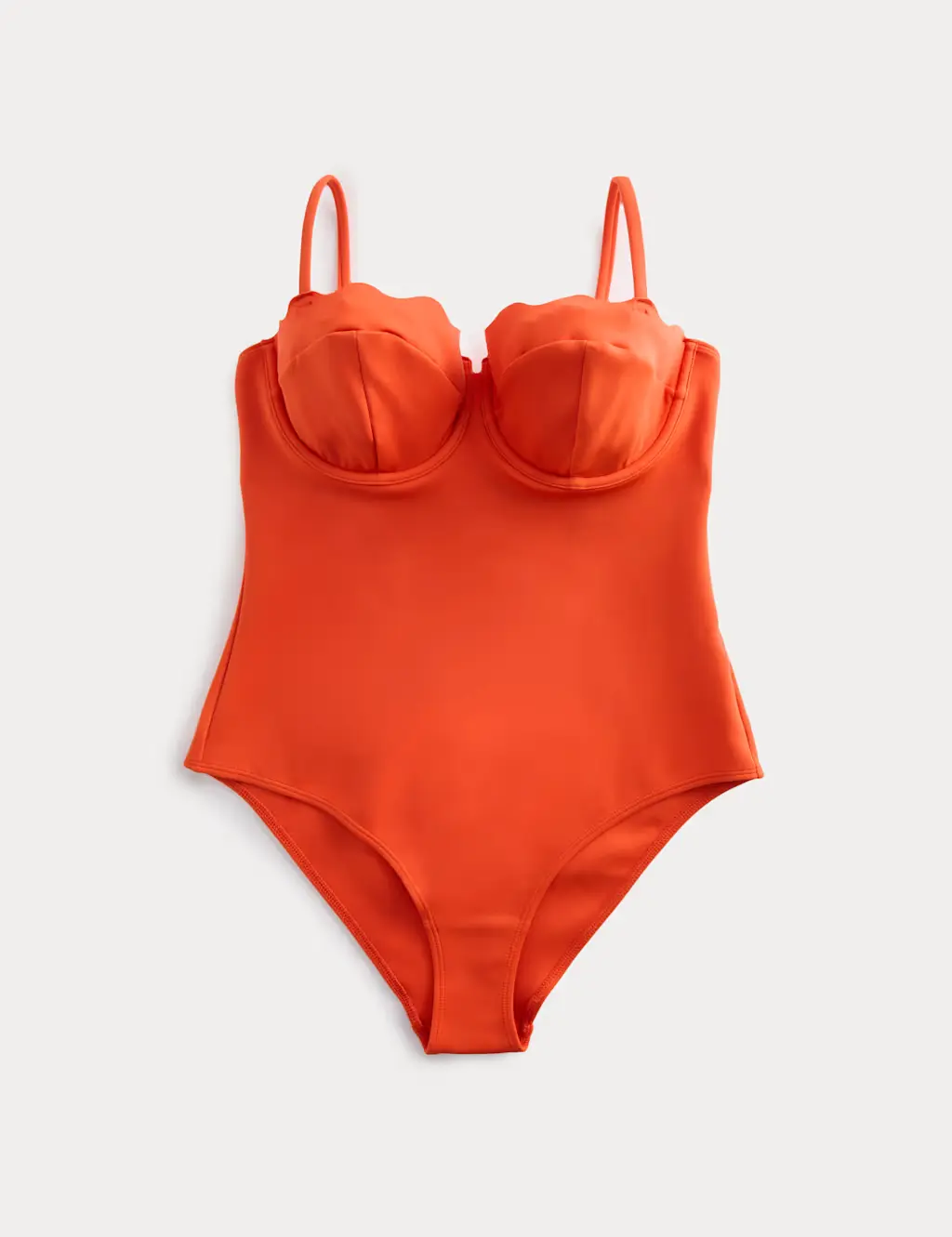 Woman in orange swimsuit