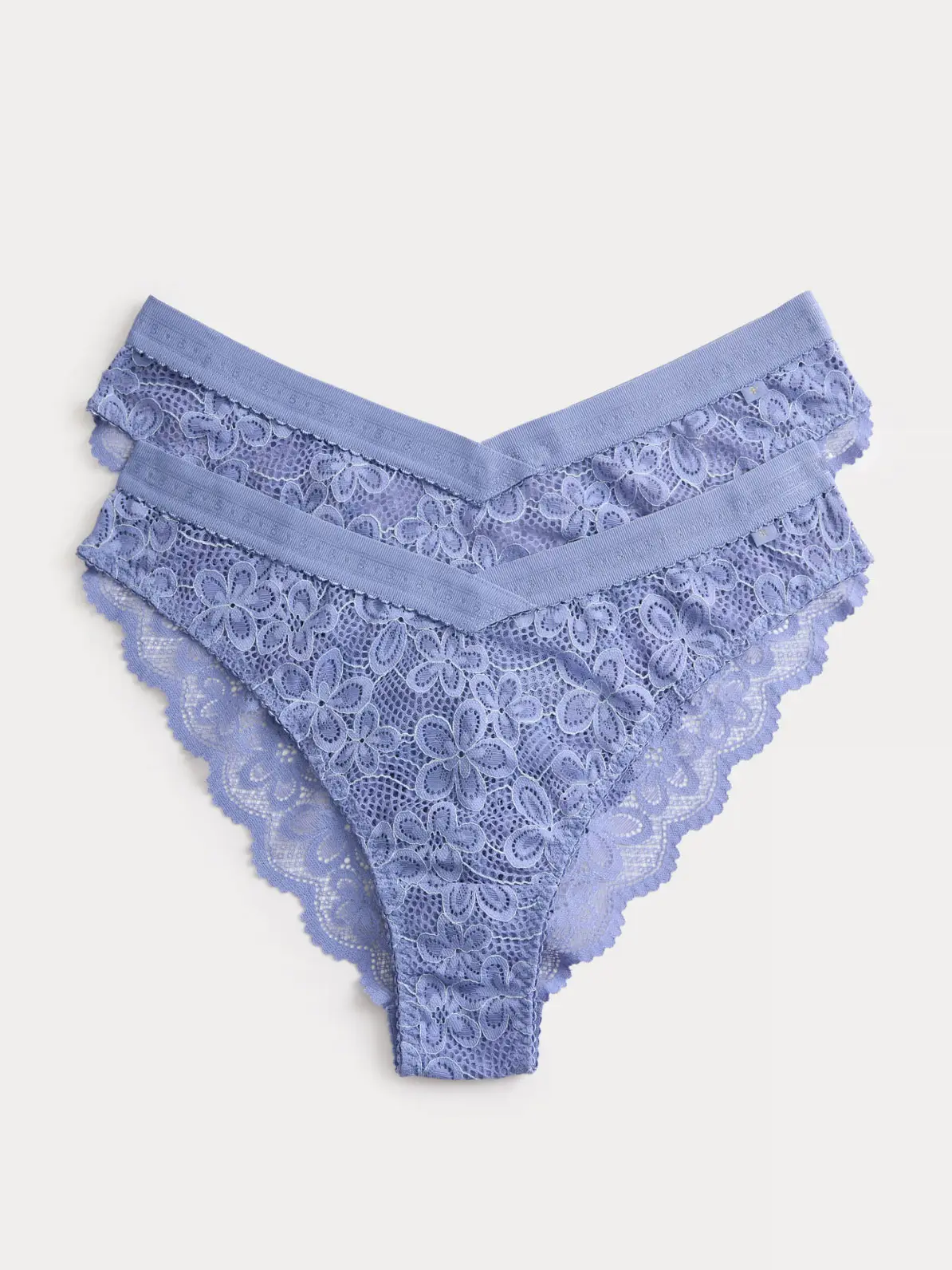 Pair of lace underwear in faded blue 
