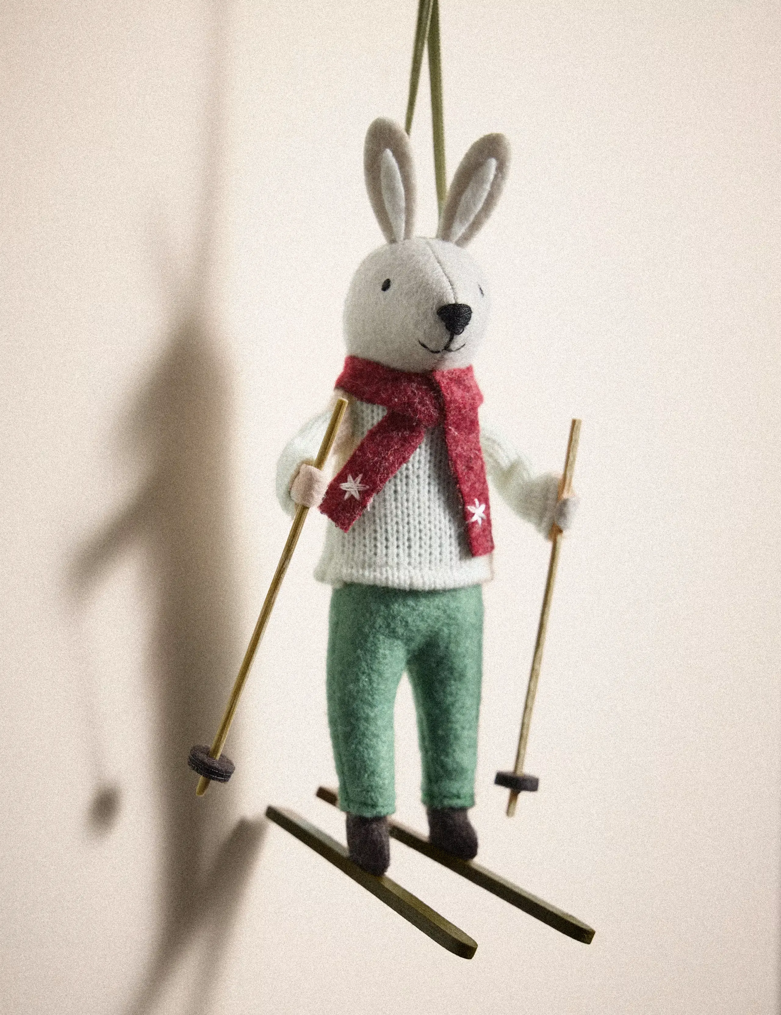 Felt Hanging Skiing Rabbit Decoration