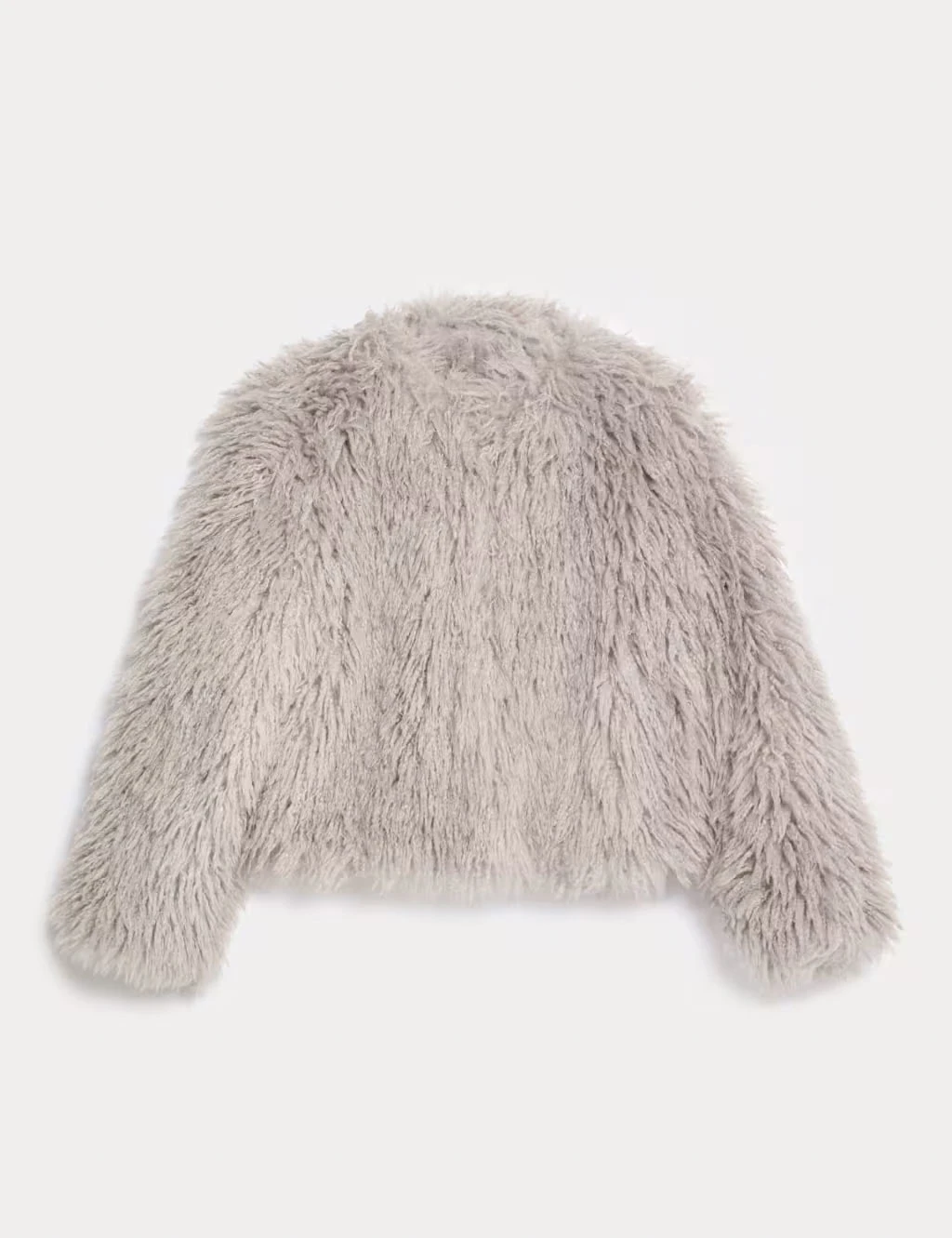 Light grey faux-fur jacket