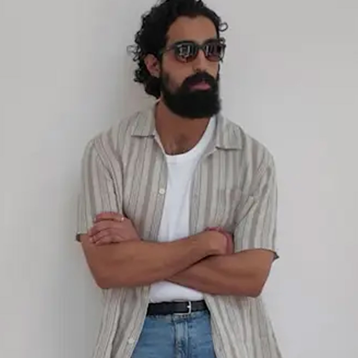 Man wearing spring outfit