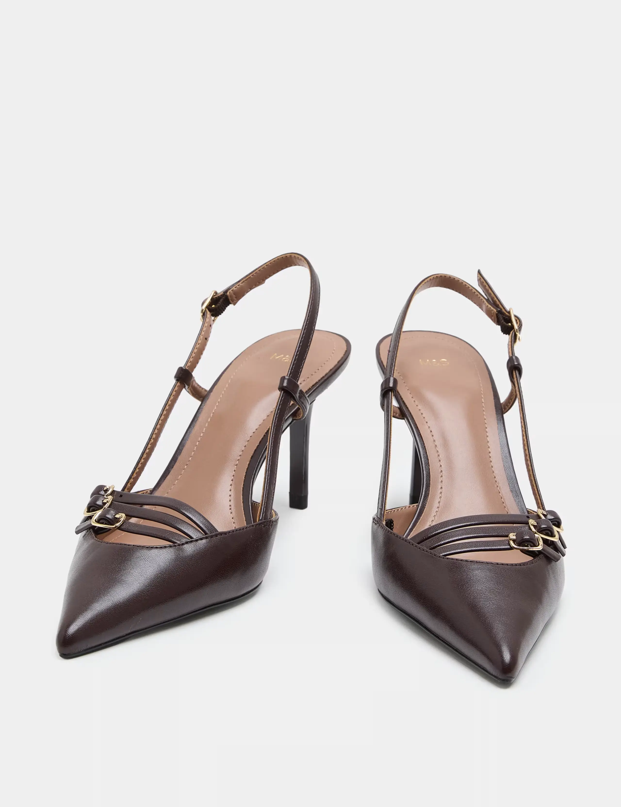 Buckle Ankle Strap Stiletto Heel Court Shoes