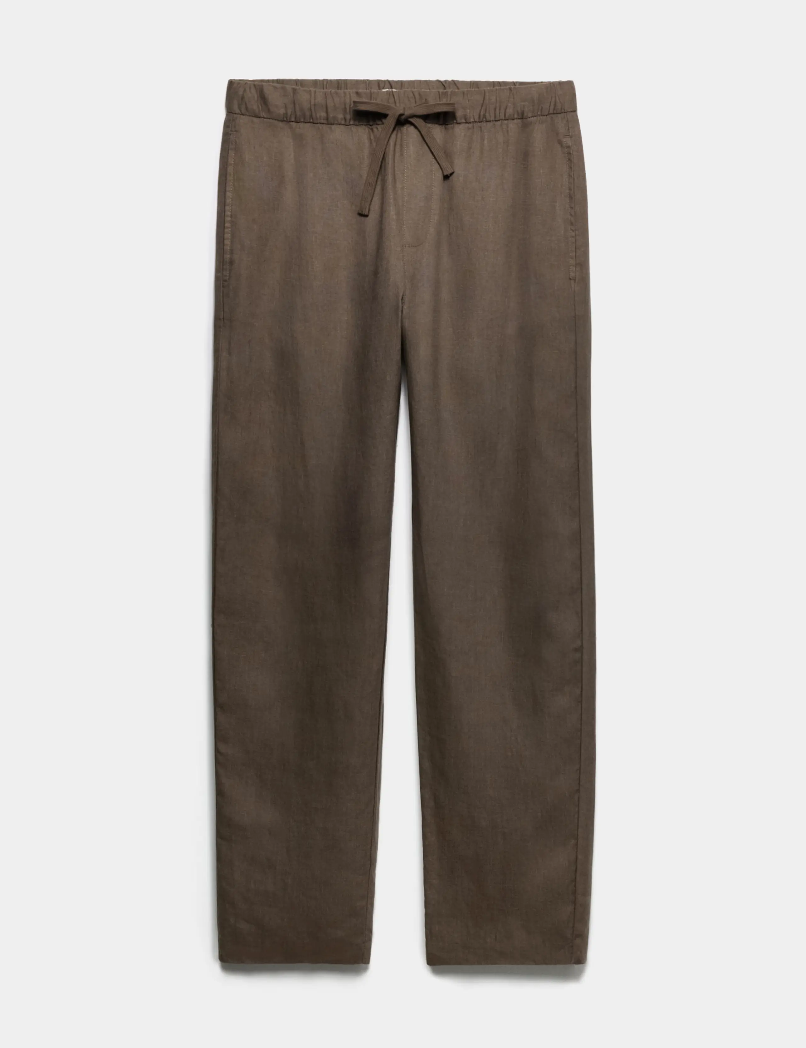 Loose Fit Pure Linen Elasticated Waist Trousers