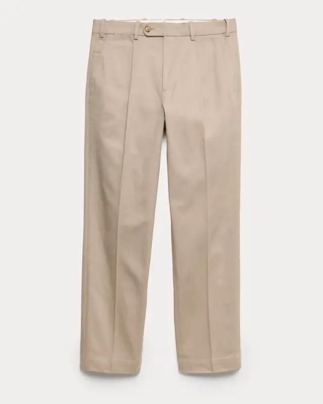 Cutout of beige tailored trousers by Jaeger