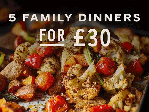 5 family dinners for £30