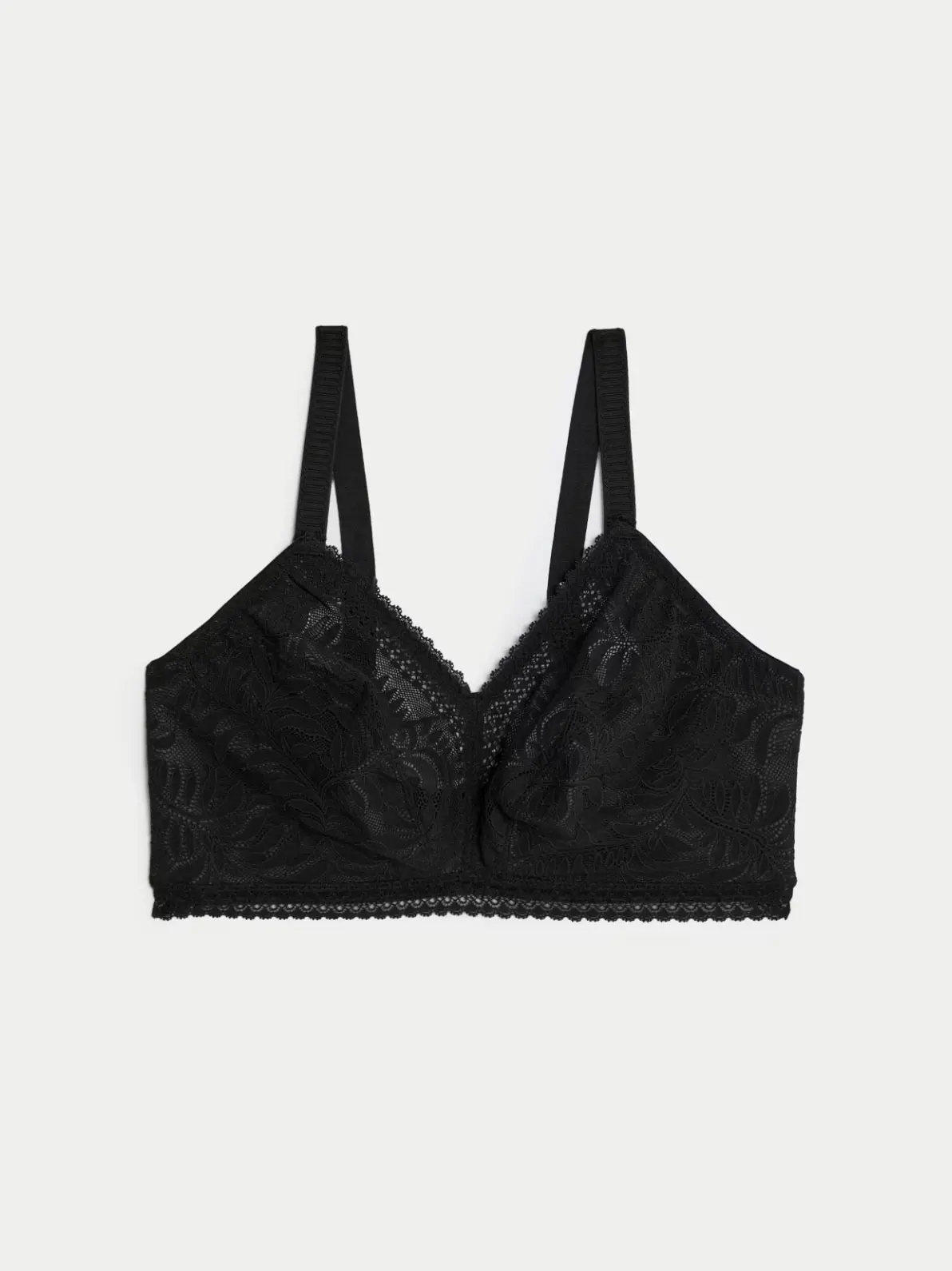 Black bra with lace detail