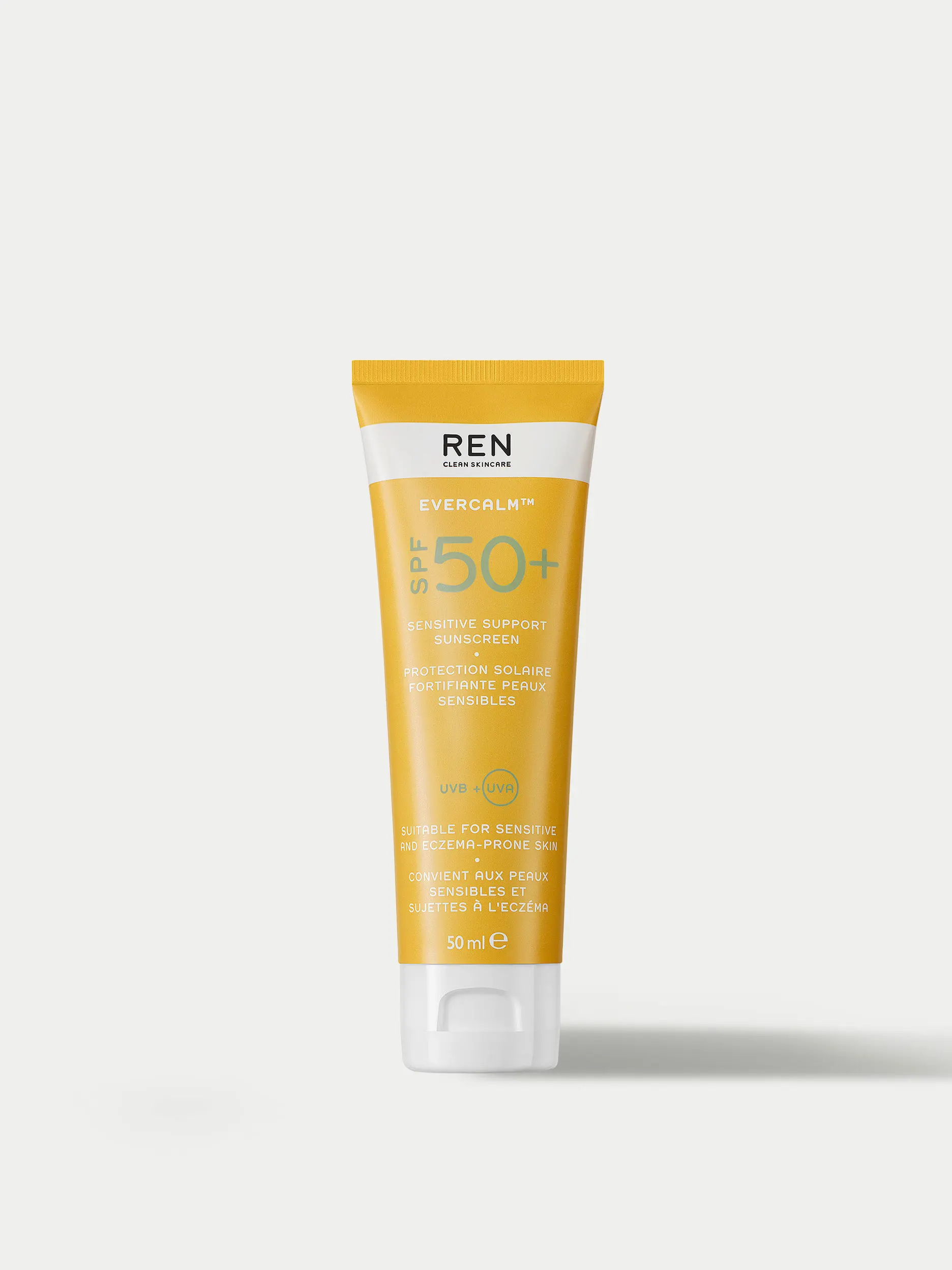 REN Clean Skincare Evercalm Sensitive Support Sunscreen SPF50+ 50ml