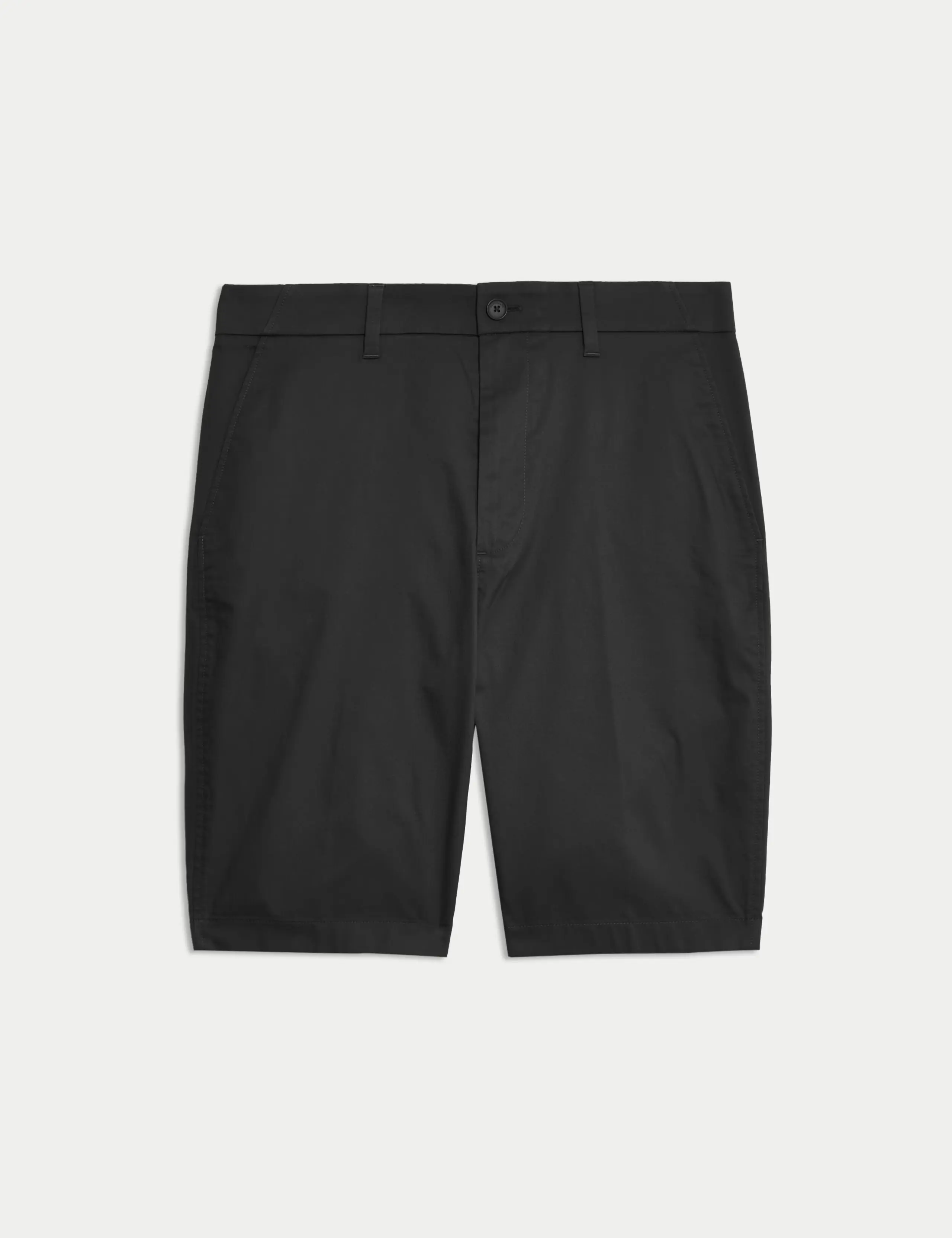 Black men's short chino shorts