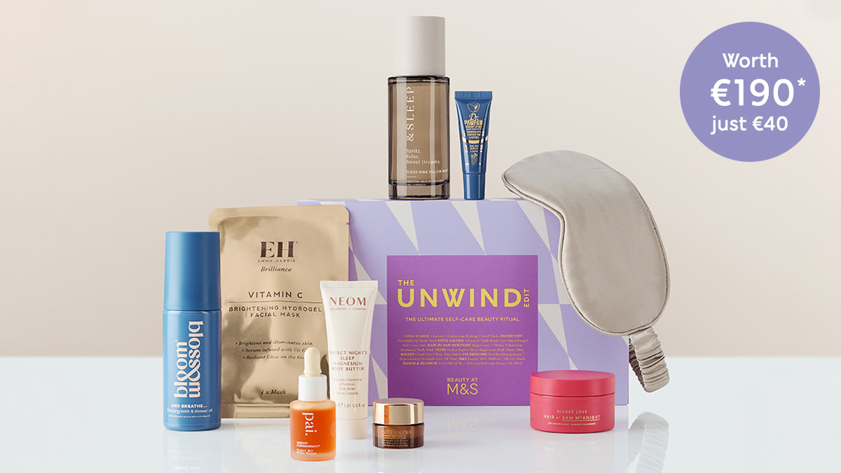 selection of beauty products. Shop wellness box