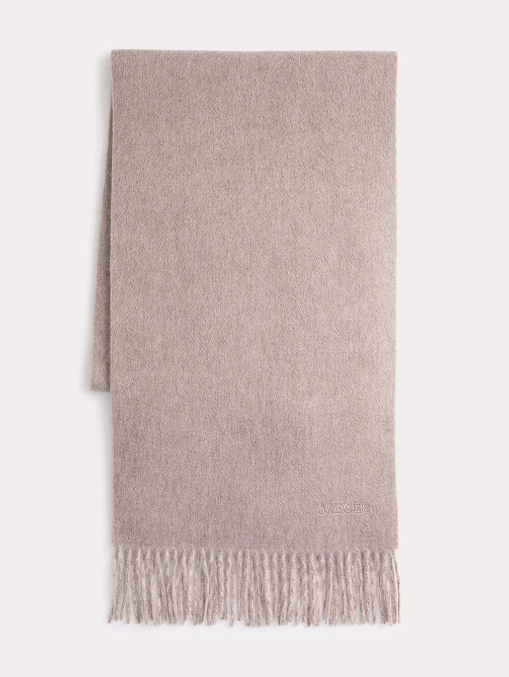 Jaeger taupe cashmere scarf