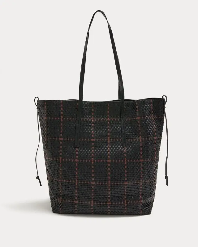 Woven leather handbags by Jaeger