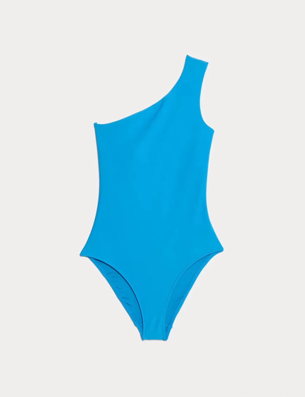 Blue single-shoulder swimsuit