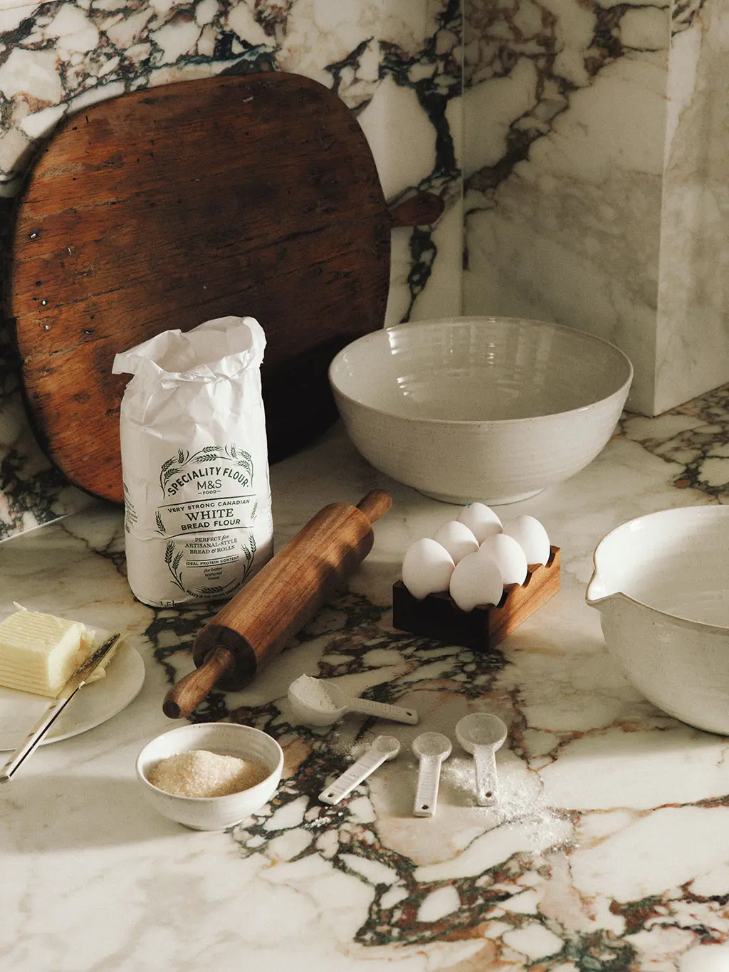 Baking supplies on countertop