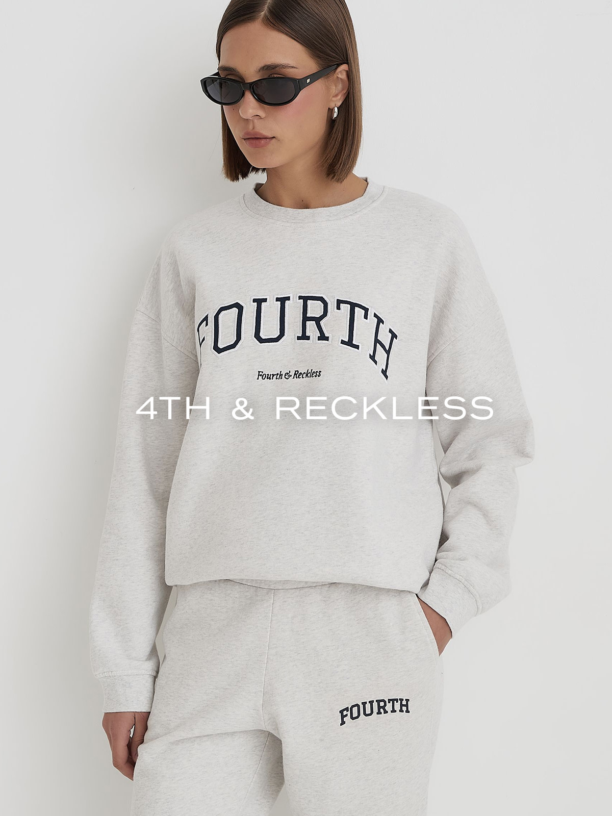 Woman wearing 4th & Reckless