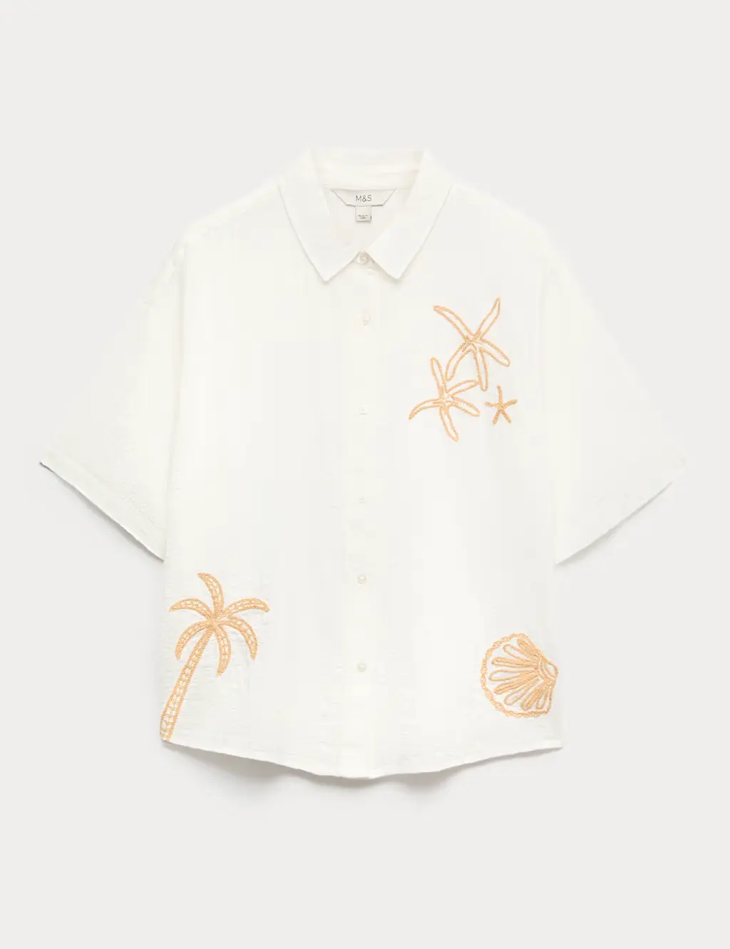 White cotton beach shirt