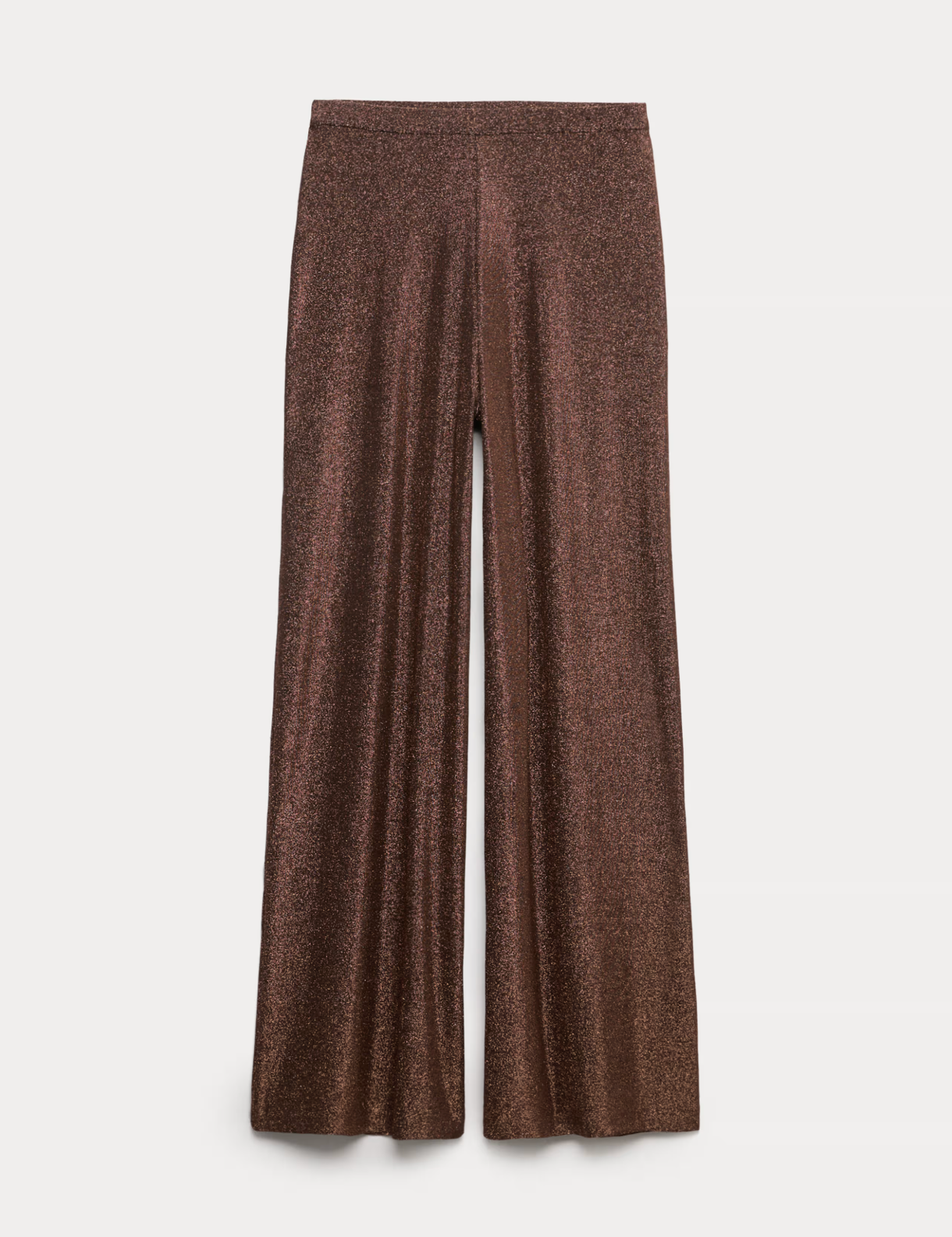 Pair of sparkly brown palazzo trousers