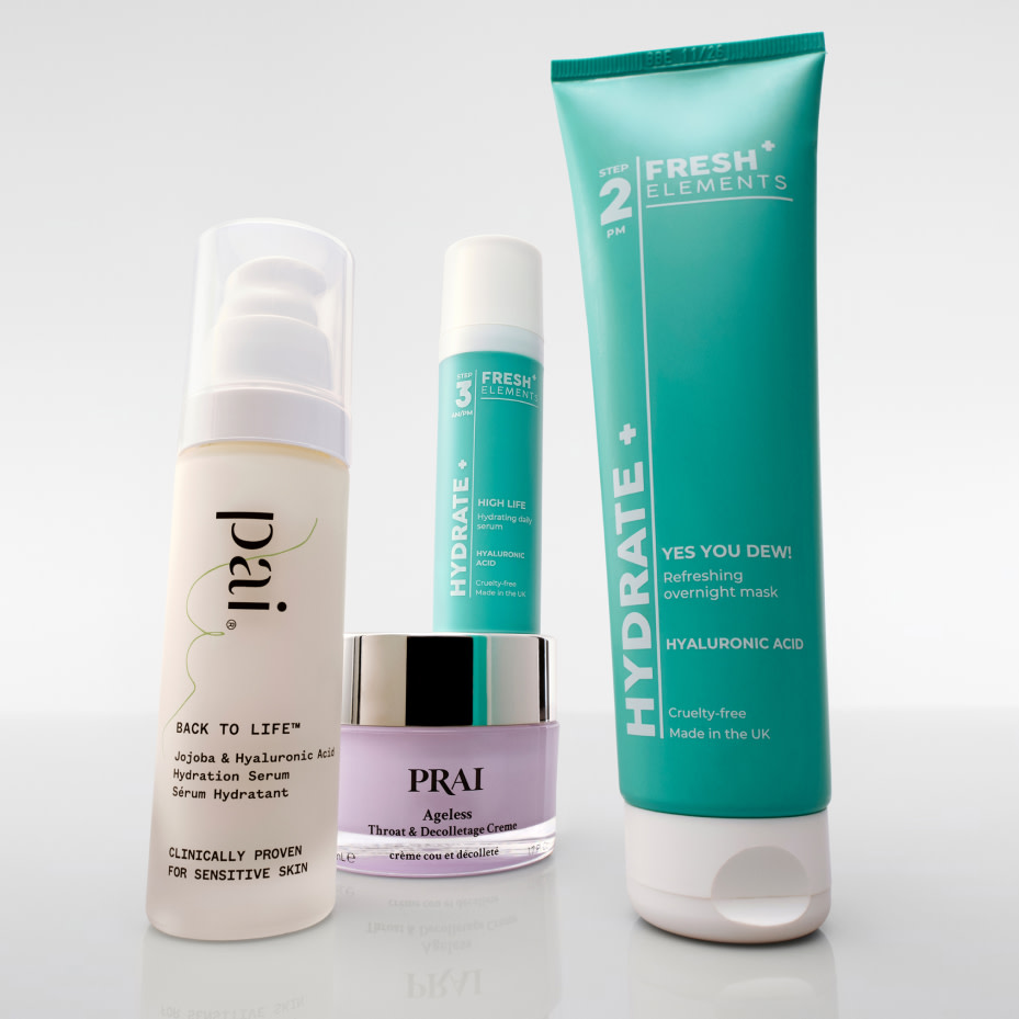 Selection of Hyaluronic acid products. Shop now