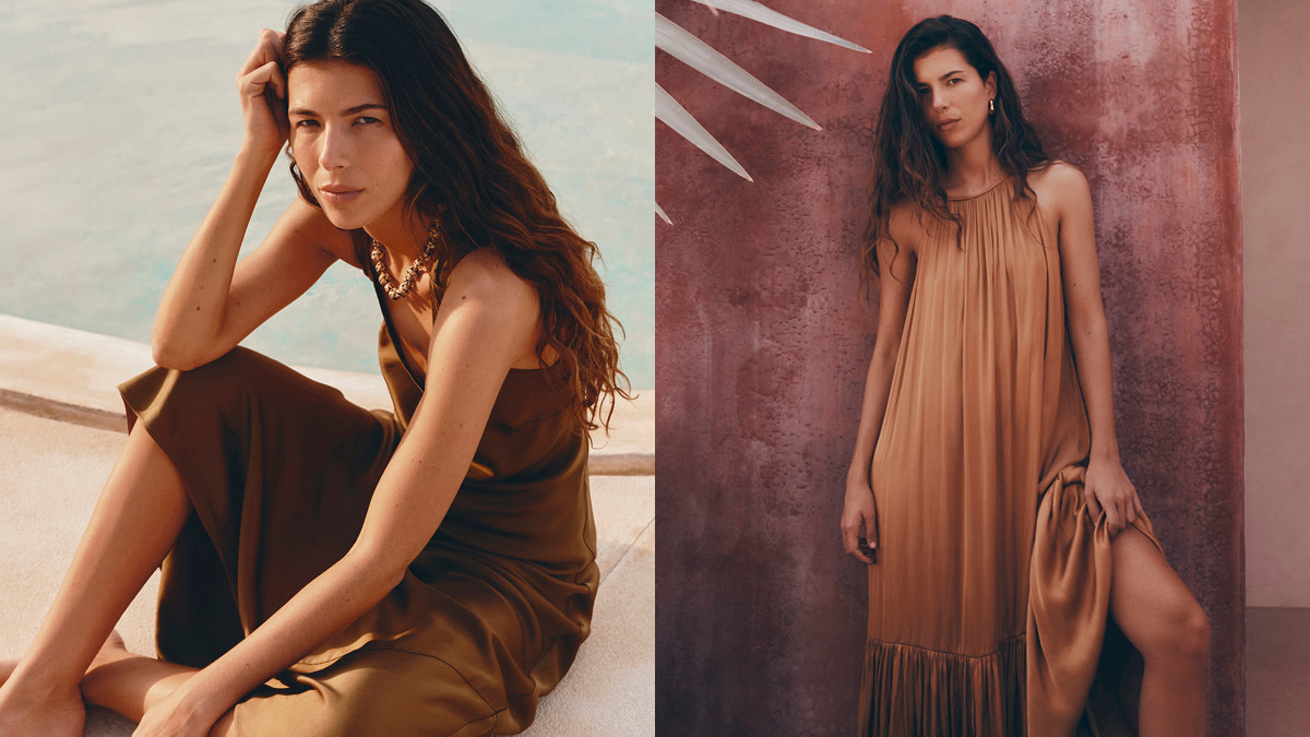 Women wearing brown dresses