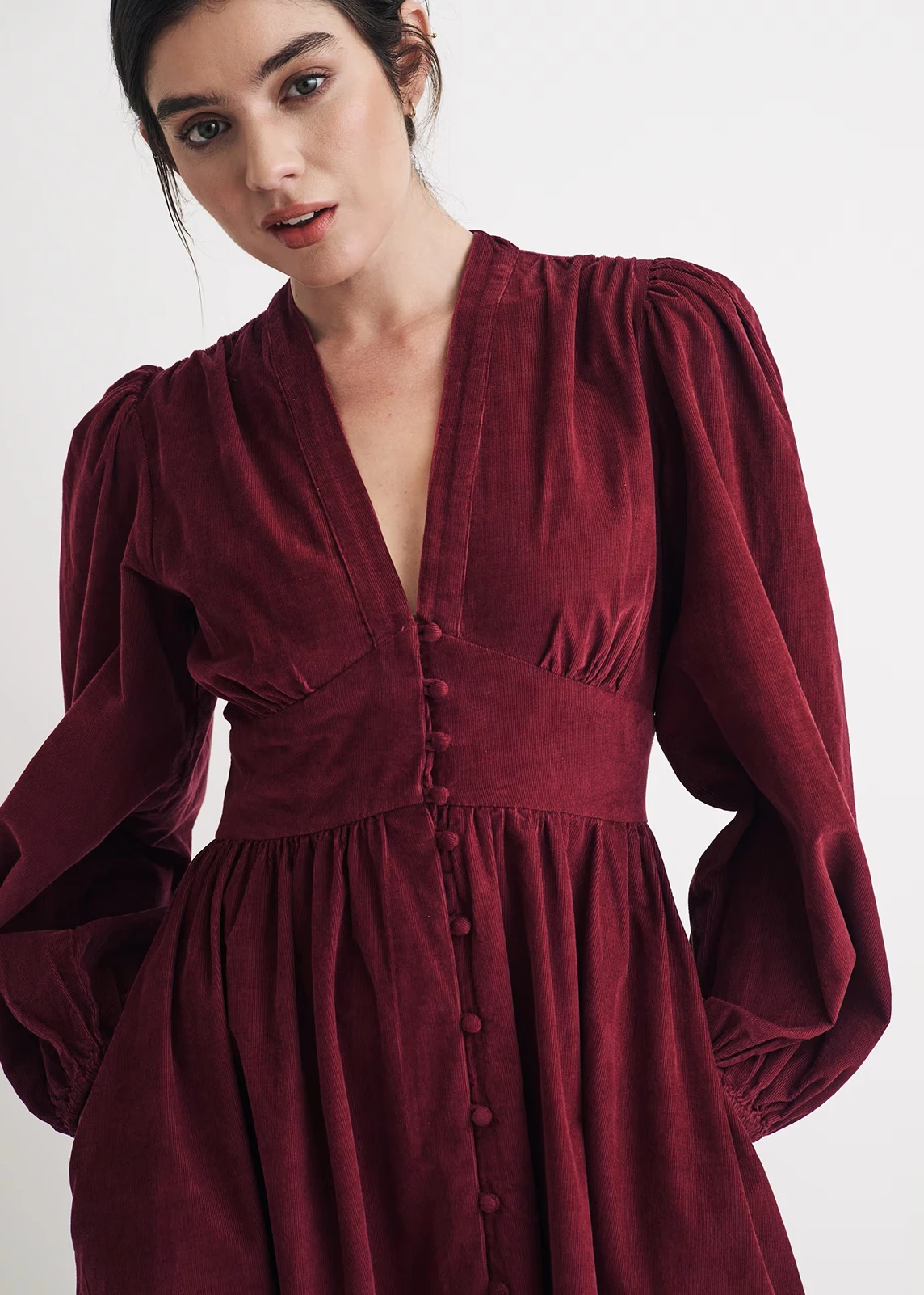 Burgundy cotton dress by Nobody's Child