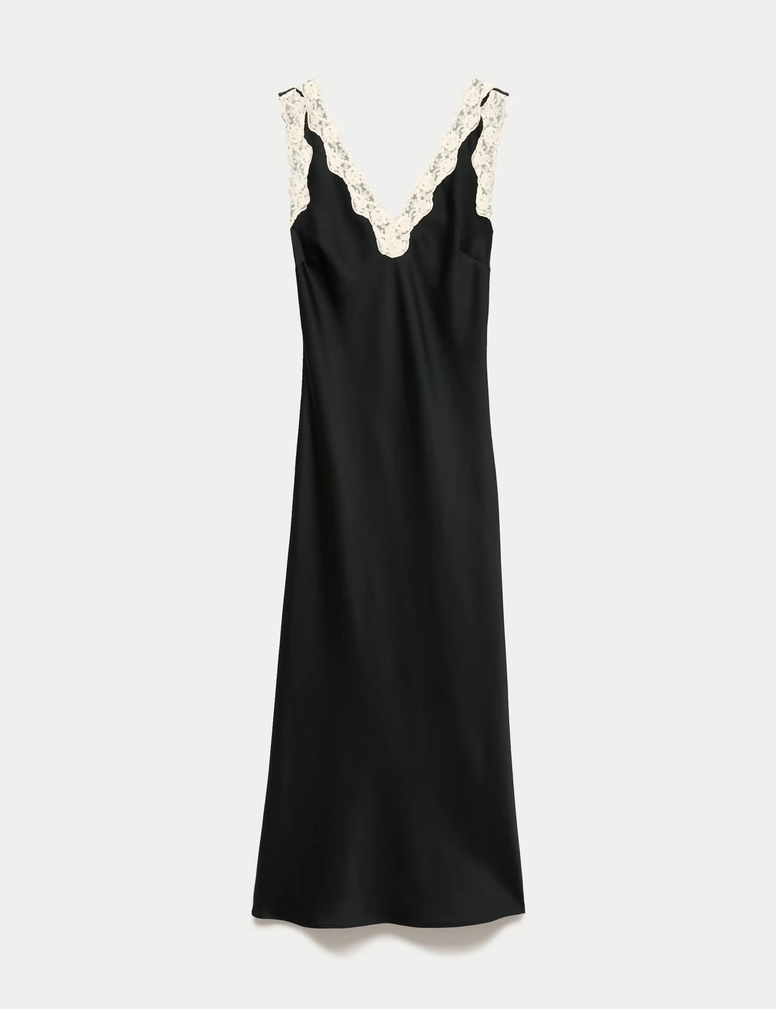 Black satin dress