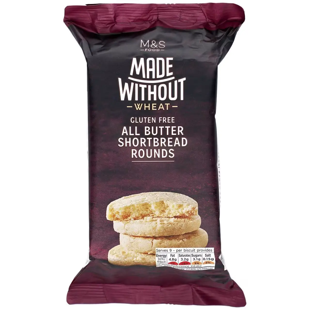 Package of shortbread rounds