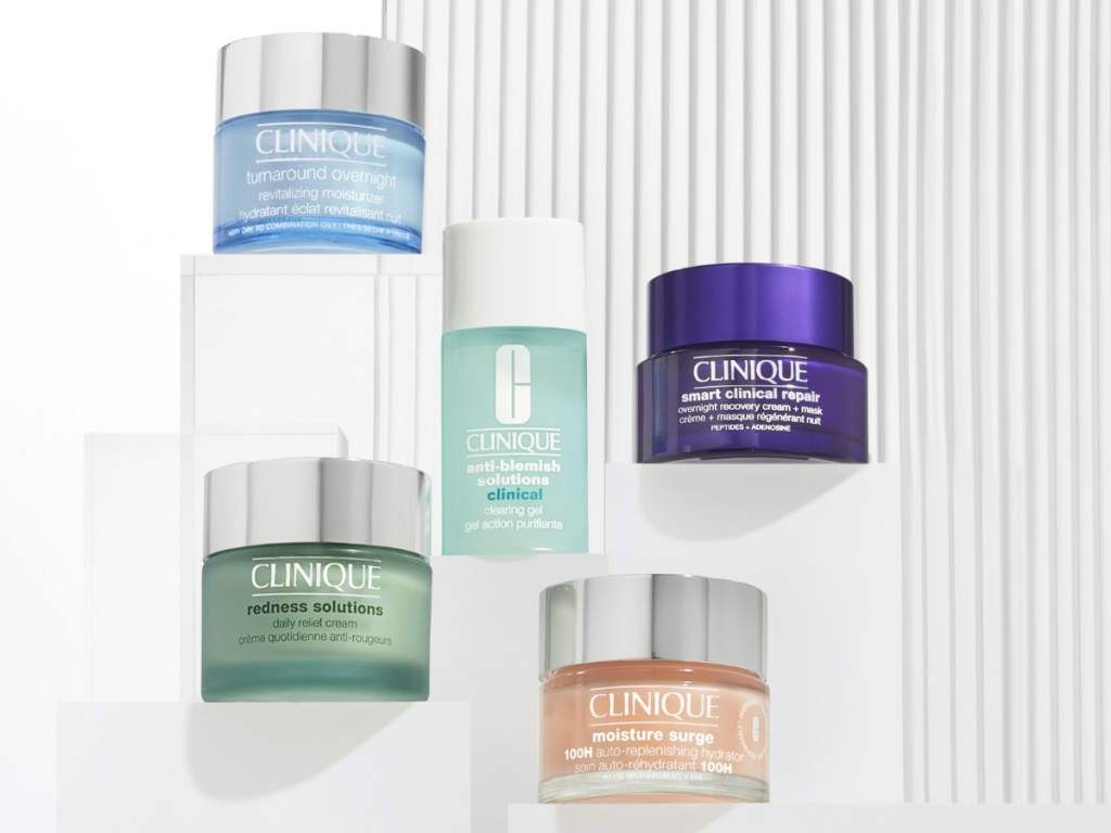 Selection of clinique products. Shop now