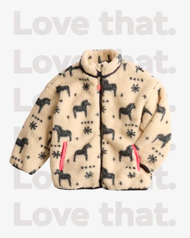 M&S x Binky horse-print borg jacket