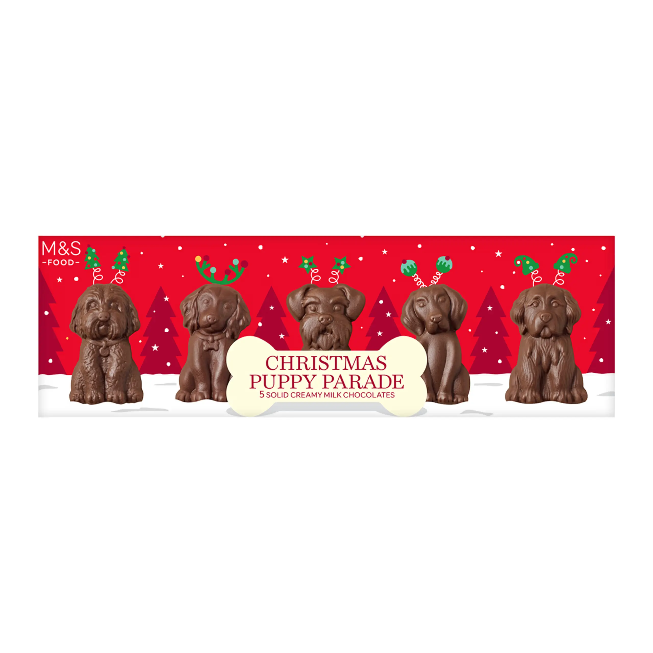 Christmas Puppy Parade Milk Chocolate Shapes
